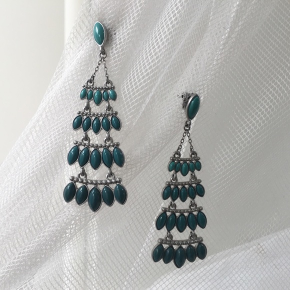 Lia Sophia Turquoise Chandelier Earrings - Picture 3 of 6